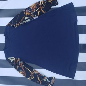 Navy Long Sleeve Dress